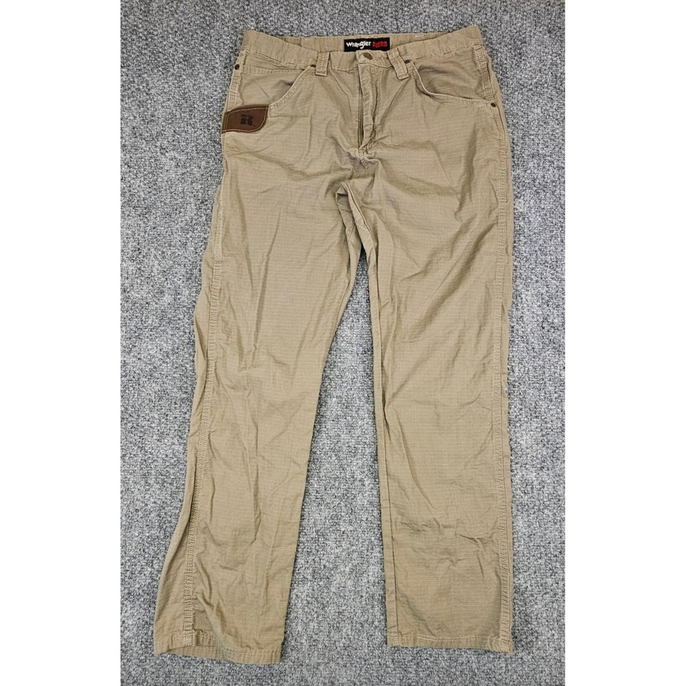 Wrangler RIGGS Workwear Ripstop Ranger Pants Khaki Lot of 2 34x30 34x32 - Picture 2 of 8
